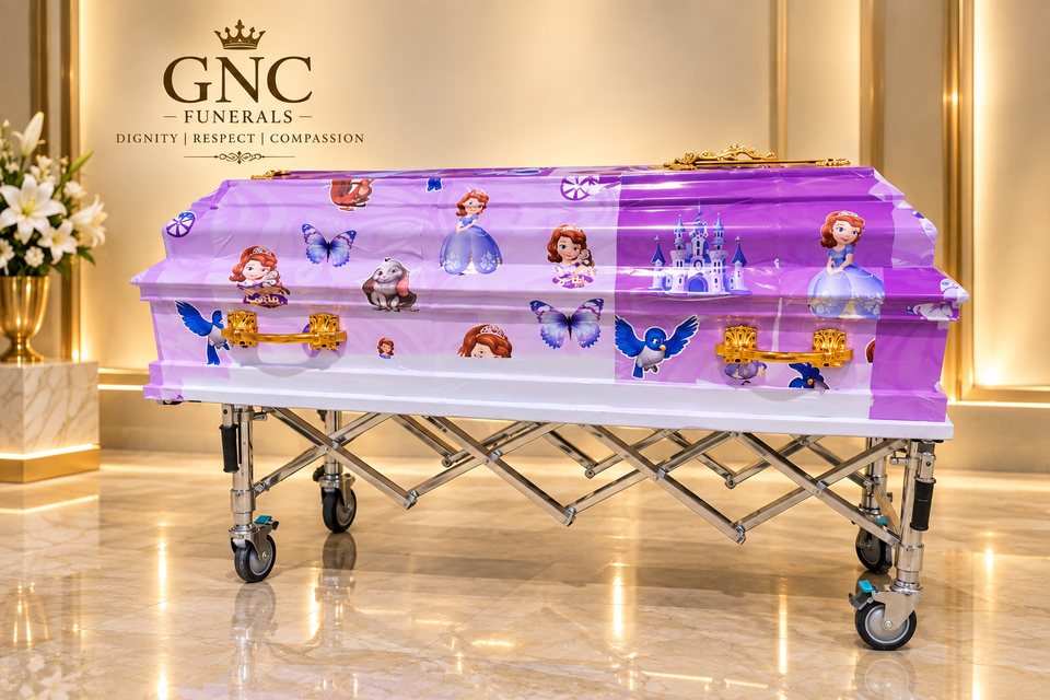 Sofia Theme Baby Casket